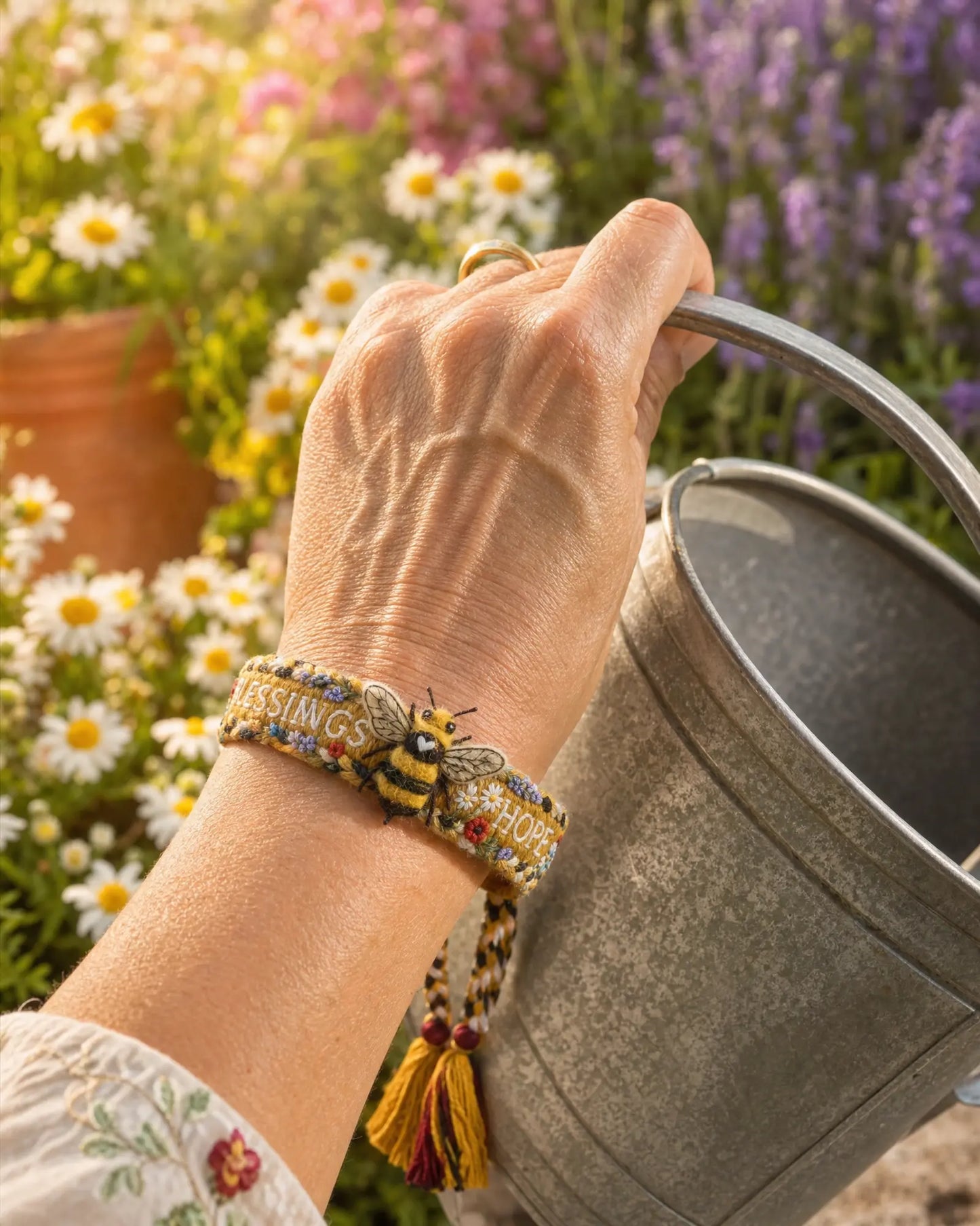 🌼 Blessings & Hope 🐝 2026 Limited Edition Handmade Honey Bee Woven Bracelet