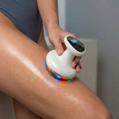 04. Glide Across the Skin.Use slow, gentle upward motions across targeted areas to help smooth the appearance of cellulite while enjoying a relaxing sculpting massage.